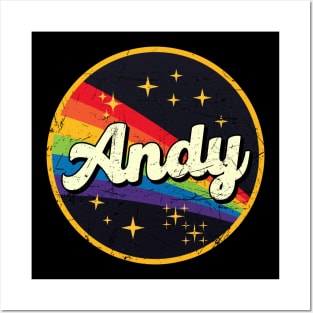 Andy // Rainbow In Space Vintage Grunge-Style Posters and Art